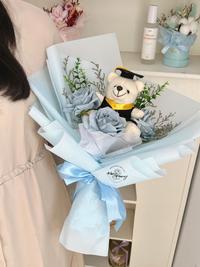 Gambar KIYOMI TEDDY BOUQUET - BUKET BUNGA PALSU BUKET WISUDA ARTIFICIAL PALSU - Yellow dari May Peony Florist undefined 2 Tokopedia