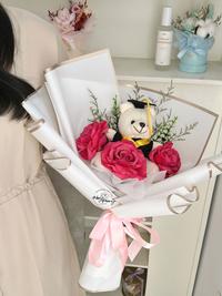 Gambar KIYOMI TEDDY BOUQUET - BUKET BUNGA PALSU BUKET WISUDA ARTIFICIAL PALSU - Yellow dari May Peony Florist undefined 3 Tokopedia