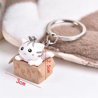 Gambar kucing kardus gantungan kunci pajangan lucu cat box keychain - black bath, pajangan dari Sachiko closet undefined 2 Tokopedia