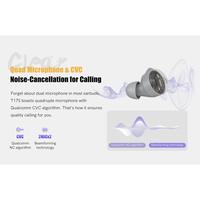 Gambar QCY T17S TWS APTX Earphone Wireless Headset Earbuds Bluetooth T17 T20 - Grey dari Tech Cube Store undefined 3 Tokopedia