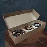 Gambar 1 pack Box Donat Kraft motif untuk donat isi 3 / Kotak Donat isi 3 / Dus Donat 3 Pcs dari Plastik Opp Berlian 90 undefined 2 Tokopedia