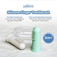 Gambar Dr.Brown's Silicone Finger Toothbrush with Case - Sikat Gigi Bayi - Green 2pcs dari Dr. Brown's Store undefined 3 Tokopedia
