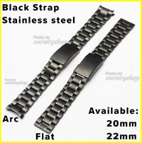 Gambar Black STRAP Stainless Steel Rantai Jam Tangan Watch tali 20mm 22mm Arc - Melengkung22mm dari societys undefined 2 Tokopedia