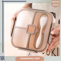 Gambar Lunch Box Set Sekolah 4 Sekat Bonus Sendok Trendy BPA Free - Tipe 1 dari KAWANMURAH STORE undefined 1 Tokopedia