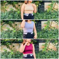 Gambar tang top rib tanktop rib muat bb 65kg crop rib tank top - Hitam dari ORIGInote style undefined 3 Tokopedia