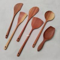 Gambar spatula kayu set 5pcs sutil sodet spatula sendok sayur masak centong - 8 dari kinli undefined 4 Tokopedia