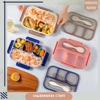 Gambar Lunch Box Set Sekolah 4 Sekat Bonus Sendok Trendy BPA Free - Tipe 1 dari KAWANMURAH STORE undefined 5 Tokopedia
