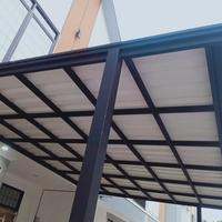 Gambar kanopi minimalis bingkai samping-samping dan depan dari King Jaya Steel undefined 4 Tokopedia