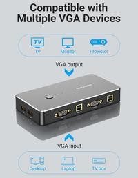 Gambar Vention VGA KVM Switch USB 2.0 Keyboard Mouse Printer - DT - DBE dari Digital Asia Komputama undefined 4 Tokopedia