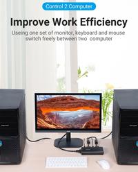 Gambar Vention VGA KVM Switch USB 2.0 Keyboard Mouse Printer - DT - DBE dari Digital Asia Komputama undefined 3 Tokopedia
