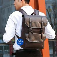Gambar Tas BackpackRansel Punggung Kulit Impor KapasitasBesar - Merk Robustus - Hitam dari Cattlo Co. undefined 3 Tokopedia