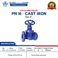 Gambar Globe Valve VTV Cast Iron PN16 - Size 4 Inch dari Budijaya Makmursentosa undefined 1 Tokopedia