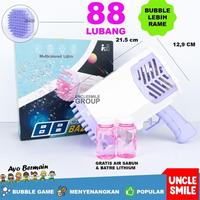 Gambar Mainan Anak Bubble Gun Elektrik Bazooka Gelembung Sabun - 88 Lubang ungu dari wino shop. undefined 4 Tokopedia
