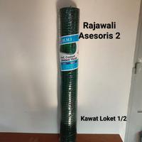 Gambar Kawat Loket Ram PVC / Kawat Ayakan / Kawat Hijau 1/2" x 90 cm x 10 m dari Rajawali Asesoris undefined 1 Tokopedia
