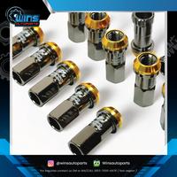 Gambar Baut Roda Racing composite R40 lugnut R40 black-chrome/Rainbow - black-chrome dari Winsautoparts undefined 3 Tokopedia