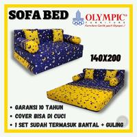 Gambar OLYMPIC Sofa Bed Garansi 10 Tahun Ukuran 140x200 Kasur Lipat Minimalis dari sofabed king coin undefined 1 Tokopedia