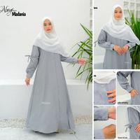 Gambar gamis abaya modern katun madinah premium syari kancing depan (Madania) - Navy, L dari Anaura Fashion Muslim undefined 1 Tokopedia