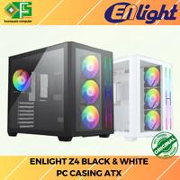 Gambar Enlight Z4 White dan Black | Casing PC ATX | CPU PC Case Gaming - Hitam dari Foursquare Computer Bandung undefined 1 Tokopedia