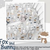 Gambar sprei & bedcover katun micro tencel motif Fox and bunny 2 warna makmur - bedcover singel dari berkah jaya sprei undefined 2 Tokopedia