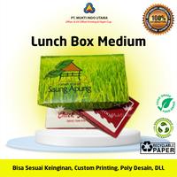 Gambar Lunch BOX / LUNCHBOX / Kotak makan bahan kertas Medium DESIGN CUSTOM dari Mukti Paper Cup undefined 1 Tokopedia