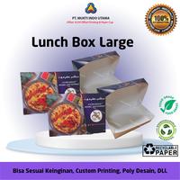 Gambar Lunch BOX / LUNCHBOX / Kotak makan bahan kertas (Large) CUSTOM dari Mukti Paper Cup undefined 1 Tokopedia