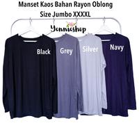 Gambar Manset Kaos Rayon Oblong Jumbo XXXXL - broken white dari shopatkusuma undefined 1 Tokopedia