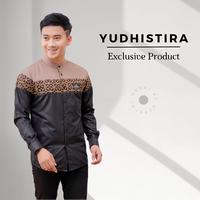 Gambar Baju koko pria dewasa muslim lengan panjang motif terbaru yudhistira - Abu, M dari Grosir Sarung Koko undefined 4 Tokopedia