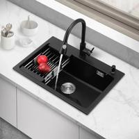 Gambar PAKET KITCHEN SINK 5040 BLACK VALVRA/BAK CUCI PIRING HITAM KOMPLIT - BODY ONLY dari ADI STORE 832 undefined 1 Tokopedia