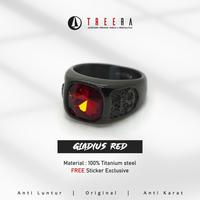 Gambar GLADIUS Cincin Hitam Titanium Pria Batu Merah Anti Luntur - Treera - 7 dari Treera Indonesia undefined 2 Tokopedia