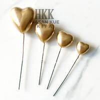 Gambar 4pcs Topper Bola, topper bulat, hiasan kue bola bulat - Gold dari Hiasan Kue Kita undefined 5 Tokopedia