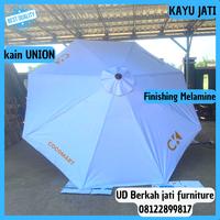 Gambar KERANGKA PLUS KAIN PAYUNG TAMAN CAFE VILA KAFE PANTAI KOLAM RENANG - Putih, 200 cm dari Ud berkah jati furniture_NEW undefined 1 Tokopedia