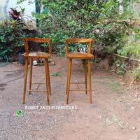 Gambar Kursi Bar Banteng Kursi Bar Jati Perhutani Kursi Cafe Resto Terbaru dari robit jati furniture undefined 2 Tokopedia