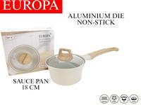 Gambar PANCI EUROPA Sauce Pan Marble Panci Susu Anti Lengket + Tutup Kaca - 16CM dari Jawa Electrik undefined 2 Tokopedia