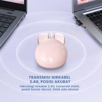 Gambar ROBOT Mouse M380 Wireless Mouse Silent Key Rabbit Kelinci Lucu - Bergaransi Resmi 1 Tahun dan Bisa COD - M380 PINK dari Robot Official Surabaya undefined 3 Tokopedia