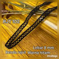 Gambar Per meter renda rajut warna hitam lebar 8 mm dari RENDA PITA undefined 1 Tokopedia