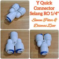 Gambar Konektor Y Fitting Selang RO 1/4 inch Quick Connector untuk Mesin RO dari DISMAS ZENO undefined 1 Tokopedia