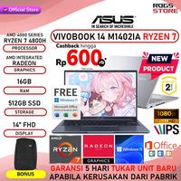 Gambar ASUS VIVOBOOK 14 M1402IA RYZEN 7 4800H 16GB 512GB SSD 14"FHD IPS - 8GB, STANDARD dari ROGS STORE undefined 1 Tokopedia