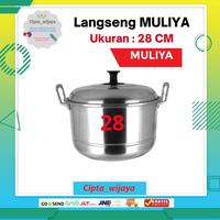 Gambar Panci Langseng Kukusan Dandang Ekonomi Aluminium 28 cm Muliya dari CIPTA WIJAYA undefined 1 Tokopedia