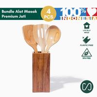Gambar Sustaination Alat Masak Premium Kayu Jati - Set alat masak dari Sustaination undefined 1 Tokopedia