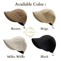 Gambar Topi Wanita Import Motif Tebal Topi Gaya Korea Import Sun Visor Hat - Khaki dari D&D Hat Collection undefined 2 Tokopedia