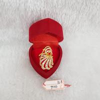 Gambar CP3655F178F Cincin model burung merak permata emas kuning asli 16k dari Paris Gold Jewelry undefined 3 Tokopedia