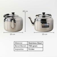 Gambar Teko Air Water Kettle Ceret Rebus Air Stainless Steel - 7.5 L dari AHAMandiriOlshop undefined 3 Tokopedia