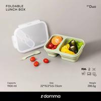 Gambar [Domma]- Duo Kotak Makan Lunch Box Portable Travel Lipat - Purple dari Domma Mall undefined 3 Tokopedia