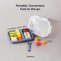 Gambar [Domma]- Duo Kotak Makan Lunch Box Portable Travel Lipat - Purple dari Domma Mall undefined 4 Tokopedia
