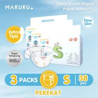 Gambar [KARTON ISI 3] MAKUKU Air Diapers Slim Tape S38 x 3 Popok Perekat SAP dari MAKUKU_NEW undefined 1 Tokopedia