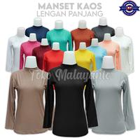 Gambar Manset baju KAOS lengan panjang Size L-XL-XXL polos Warna Ready Stok!! - Turkish, L dari Toko malayanto undefined 2 Tokopedia