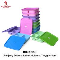 Gambar Kotak Tempat Makan 3Sekat Lunch Box Plastik Anti Tumpah BPA Free dari Rajawali Perabot undefined 4 Tokopedia