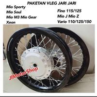 Gambar Sepaket Velg Jari Jari Mio Xeon Mio M3 Fino Mio Z XRide Beat - 185 250 dari LV MOTORSHOP 99 undefined 1 Tokopedia
