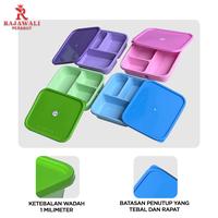 Gambar Kotak Tempat Makan 3Sekat Lunch Box Plastik Anti Tumpah BPA Free dari Rajawali Perabot undefined 3 Tokopedia