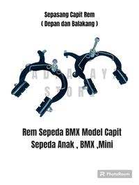 Gambar [1 Set] Rem Sepeda Anak Model Capit U Brake BMX Mini Depan Belakang - Chrome Silver dari Badranaya Store_NEW undefined 5 Tokopedia